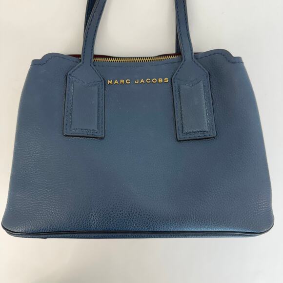 Marc Jacobs The Editor Bowling Bag Small Tote Navy Blue - Picture 2 of 11